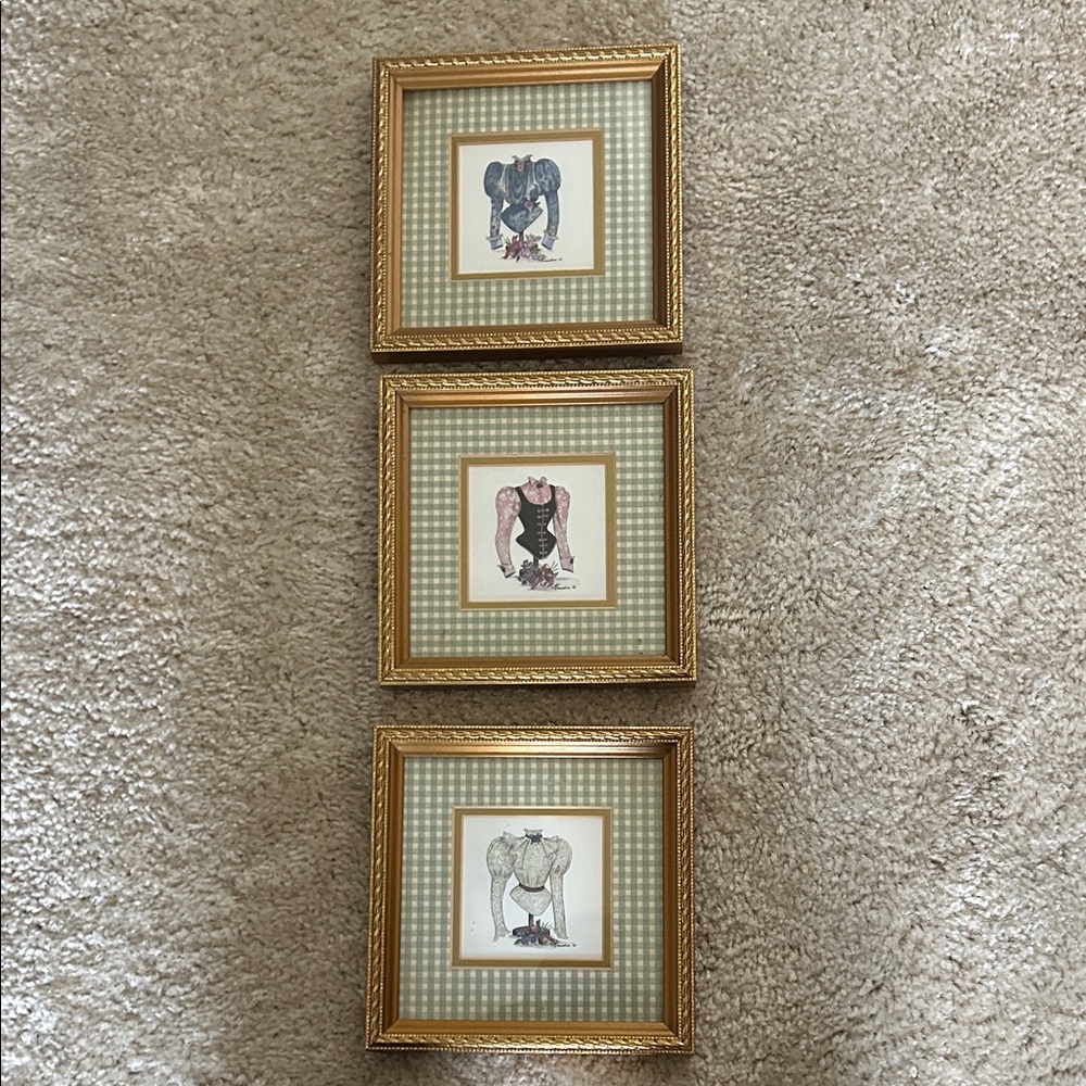 Gold Framed Animal Art Set